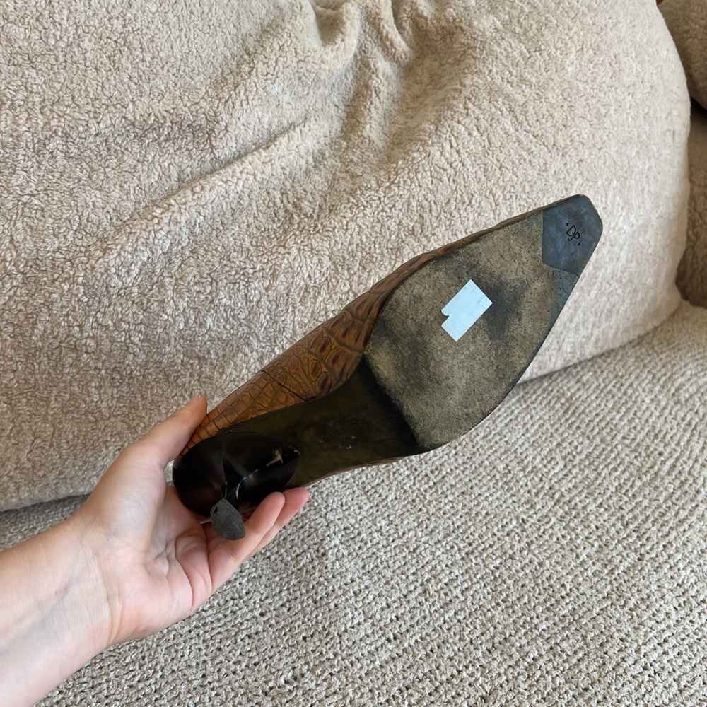 Donald J Plibrt snake skin ankle boot pump - Picture 5 of 6